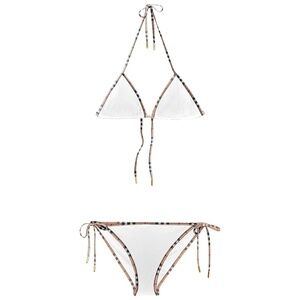Burberry Mata Check-Trim Triangle Bikini Set